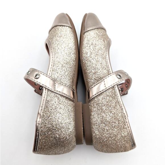 Nordstrom Kids' Everlee Mary Jane Flat Adjustable Strap Gold Size US8M EU24 - Picture 6 of 11